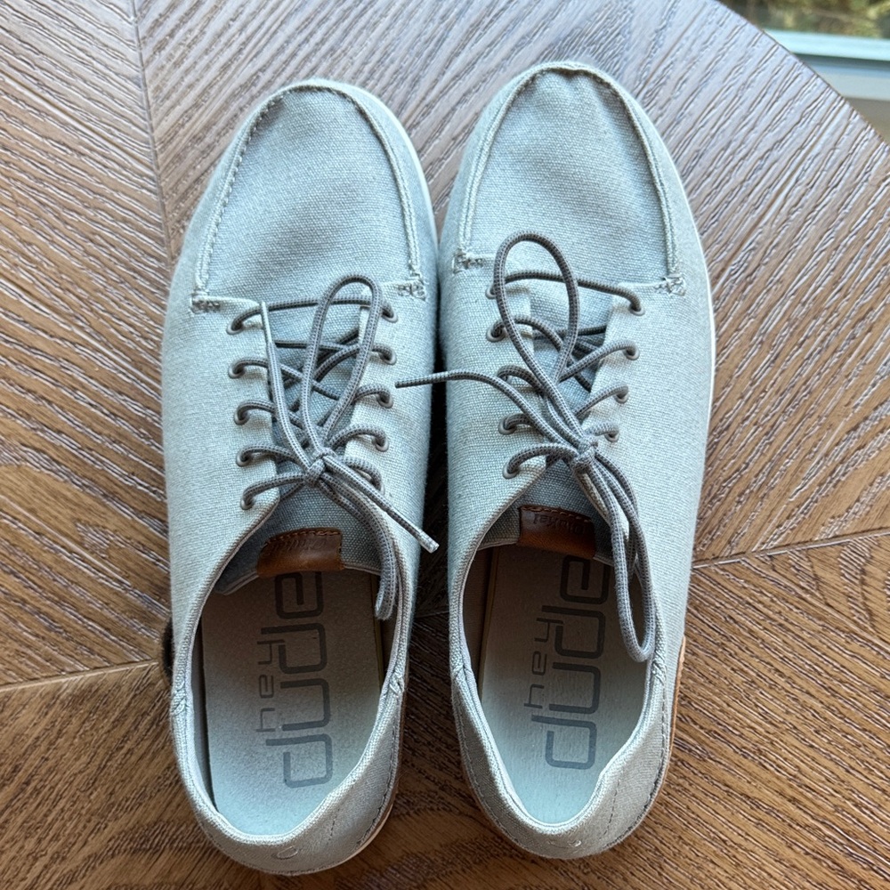 OluKai Gray Canvas Men's Loafers - Picture 4 of 6